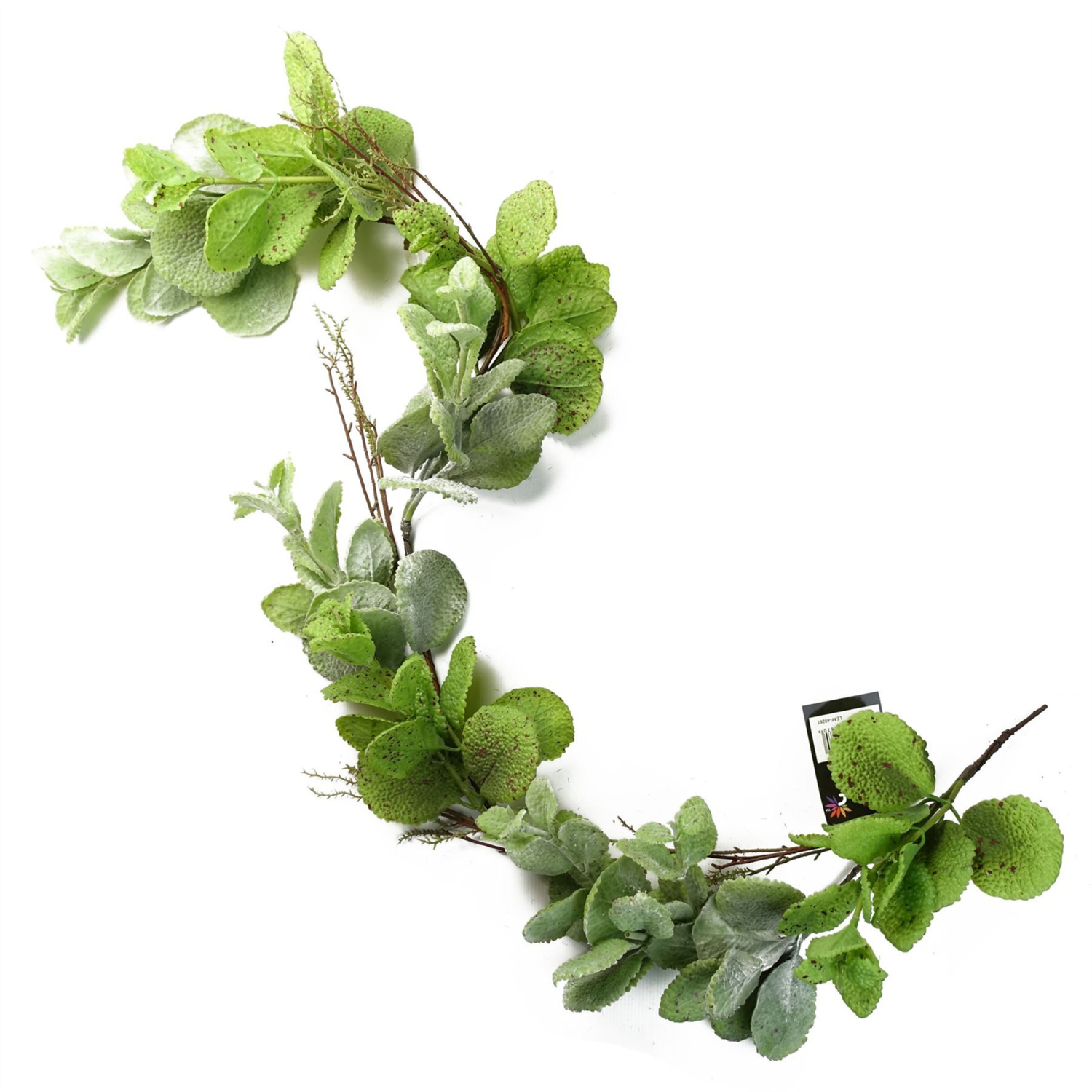 Artificial Mint Leaf Wired Foliage Decorative Garland - Green