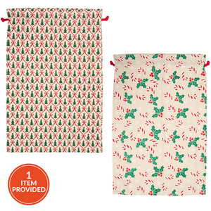 Printed Canvas Present Sack