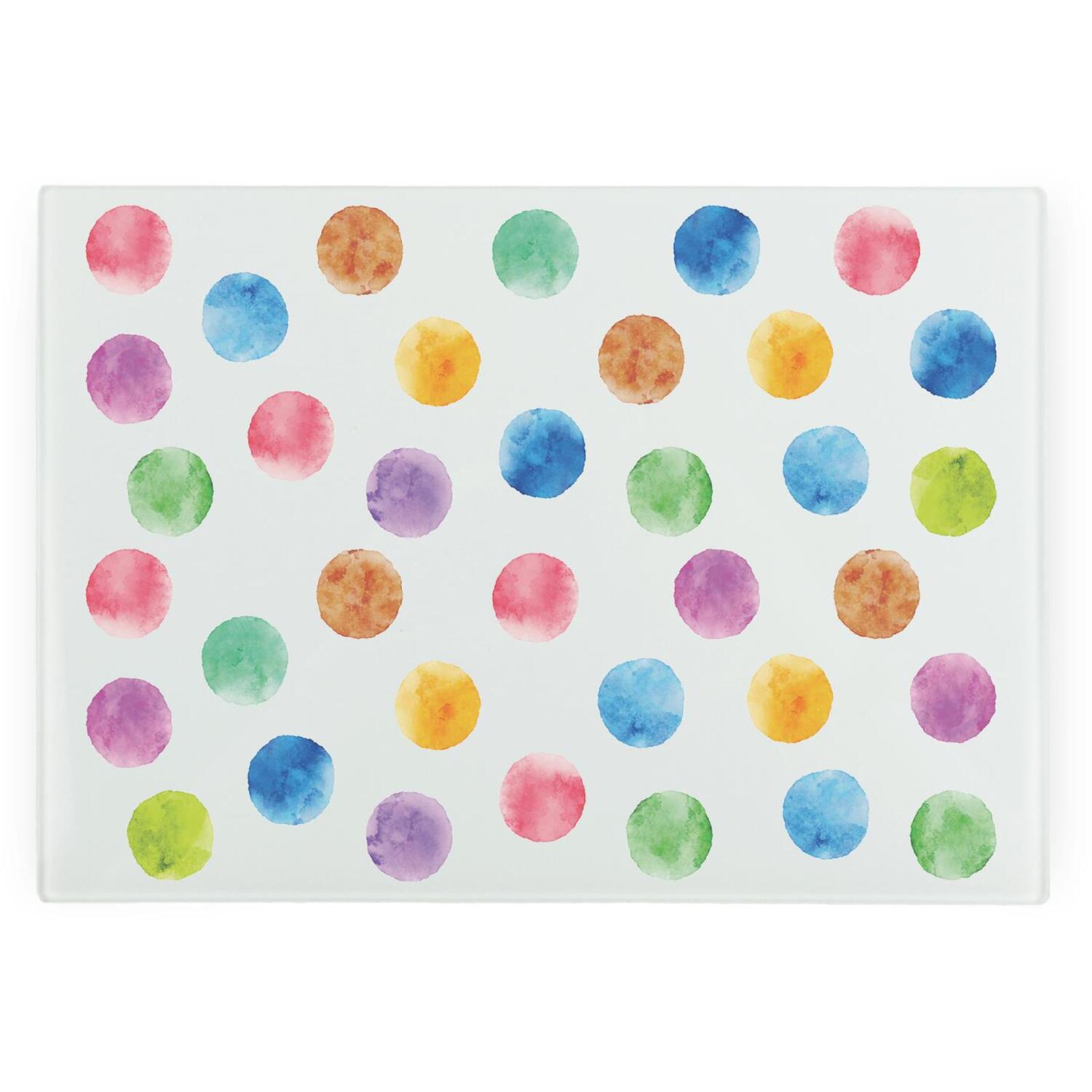 Image of Multicoloured Polka Dots Smooth Glass Worktop&hellip;