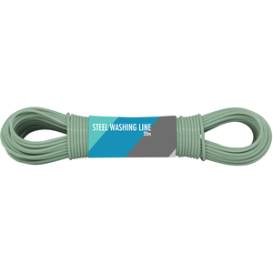 PVC Coated Steel Core 20m Washing Line ¿ Green
