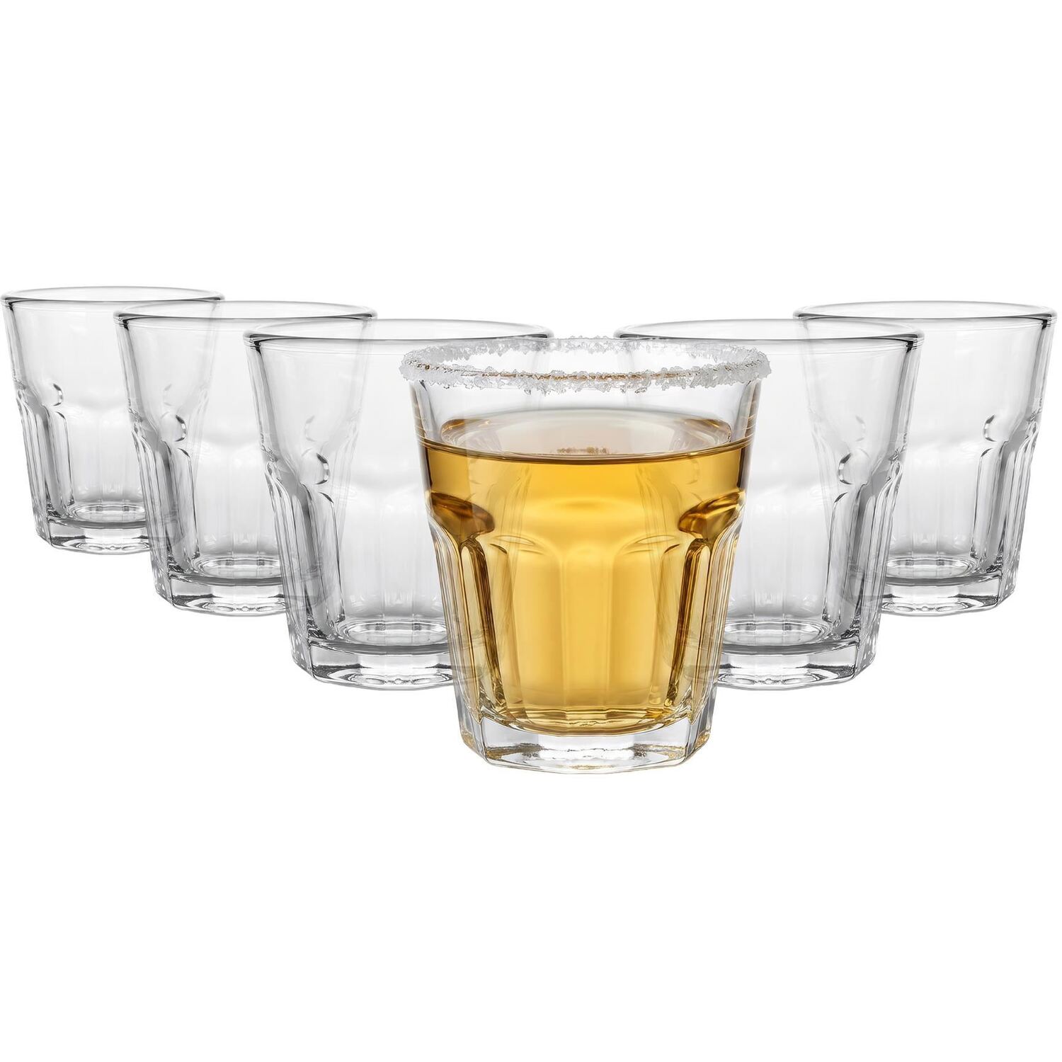 Argon Tableware Panelled Shot Glasses 55ml Set of 6 Clear Soda Lime Glass Tumblers - Image 4