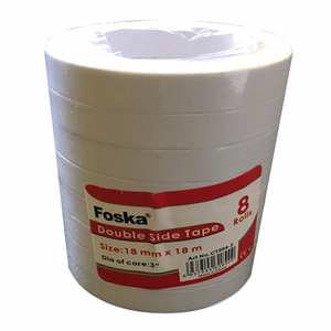 Pack of 8 Double Sided Tape 18mm x 18m