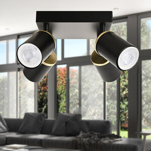 Larbert Black 4 Way Adjustable Spotlight Fitting