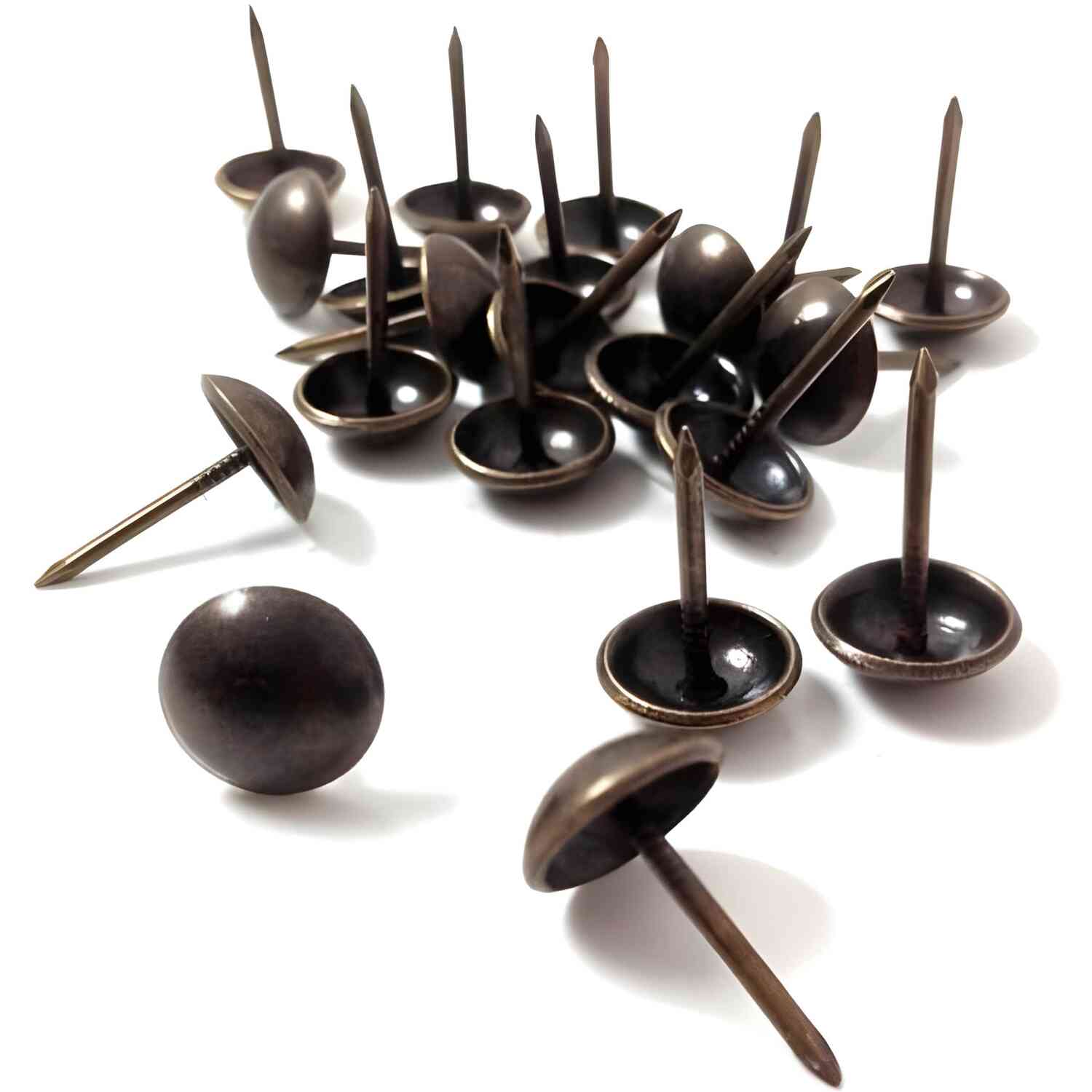 Fort Fasteners 100 Pack Of Bronze Upholstery Nail Pin - 10.5Mm Wide Head - 16Mm Length - Stud/Tacks Pins - Image 3
