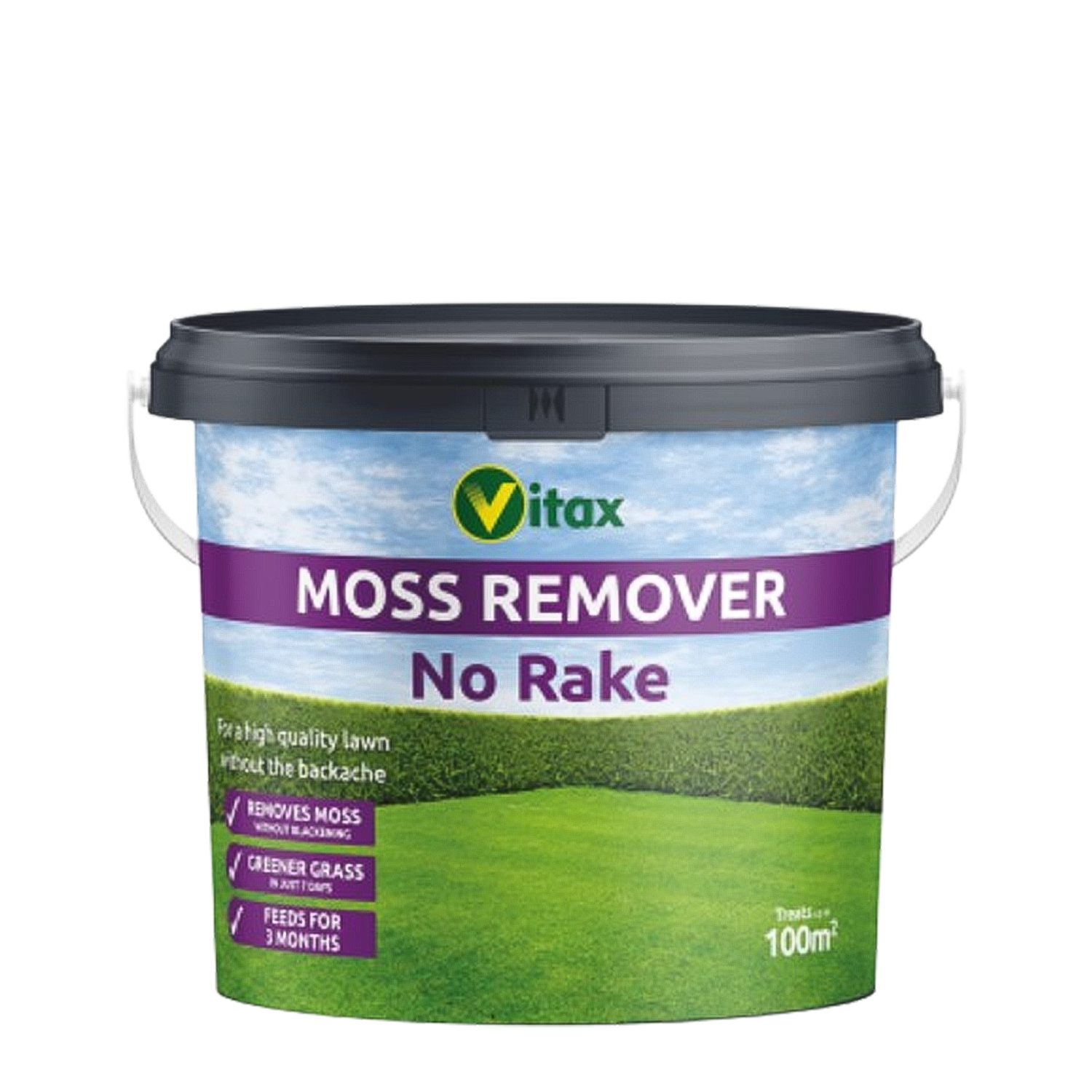 B&Q - Moss Remover 100 Square Meter Tub Lawn Fertiliser For Moss Removal & Feeding Greener Lawn No Rake 12 Week Feed Uk Lawn Coe - Image 2