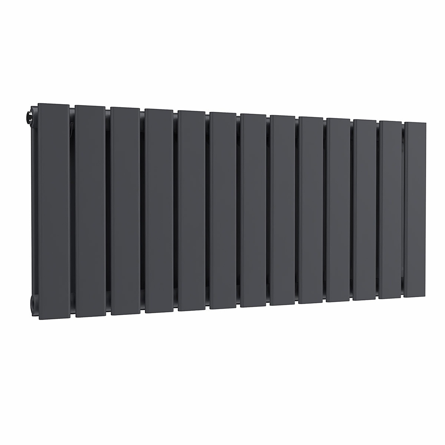 B&Q -  Flat Horizontal Radiator Anthracite Grey 400 mm X 910 mm DoubleLux Flat-400-910D - Image 2