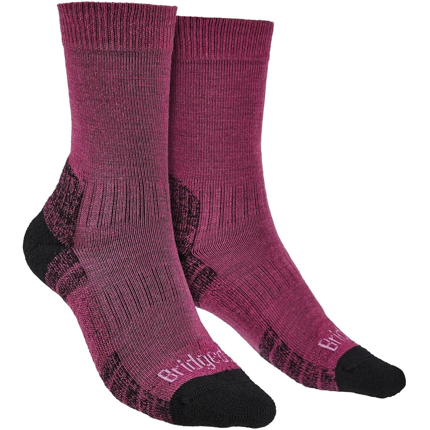Bridgedale - Womens Hiking Lightweight Merino Socks - Berry - Pink Merino Wool - Size 7-8.5 (UK Shoe) - Image 2