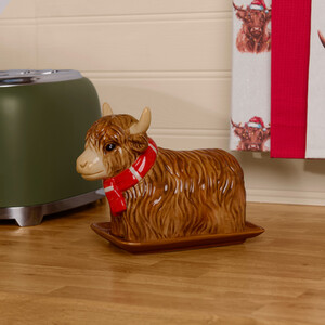 Highland Cow Shaped Butter Dish