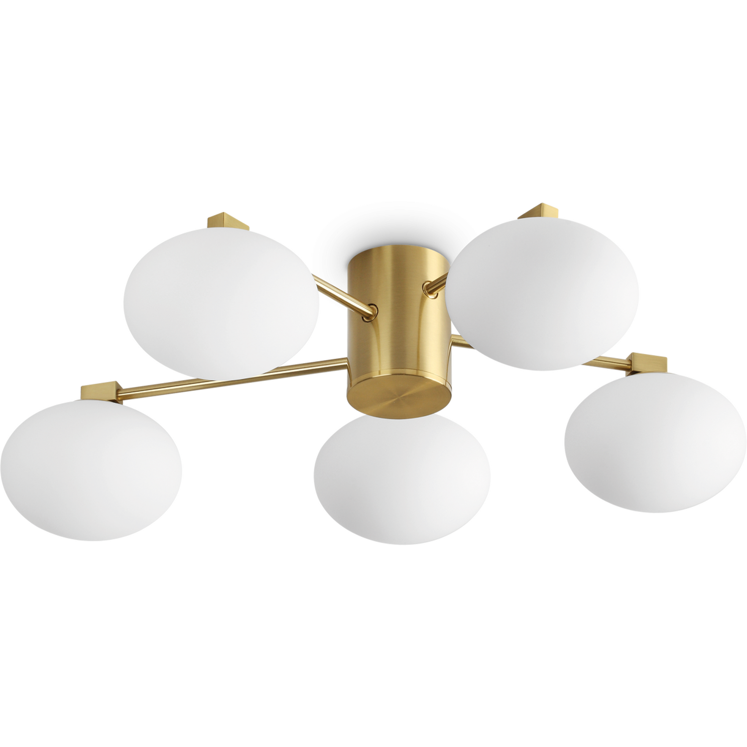 Ideal Lux Ceiling Lamp Hermes Brass-Coloured 60 Cm 5-Bulb Glass - Image 4