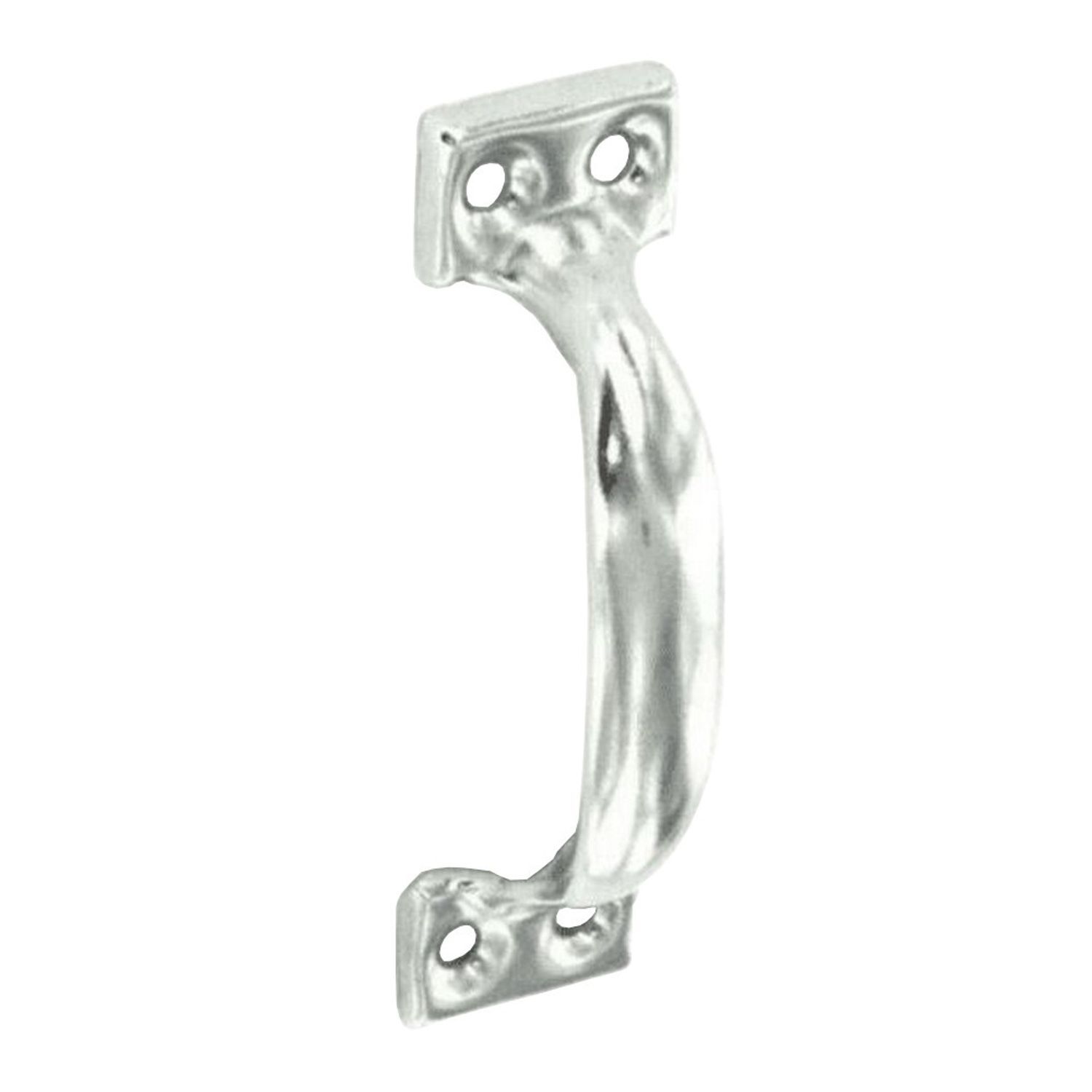 Securit Face Fix Zinc Plated Pull Handles (Pack Of 2) - Silver