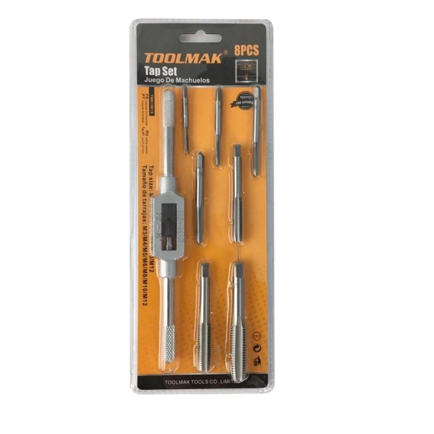 Toolmak Tap & Die Set(Pack Of 8) - Silver