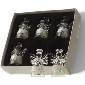 Floral Glass Angel Christmas Tree Decorations