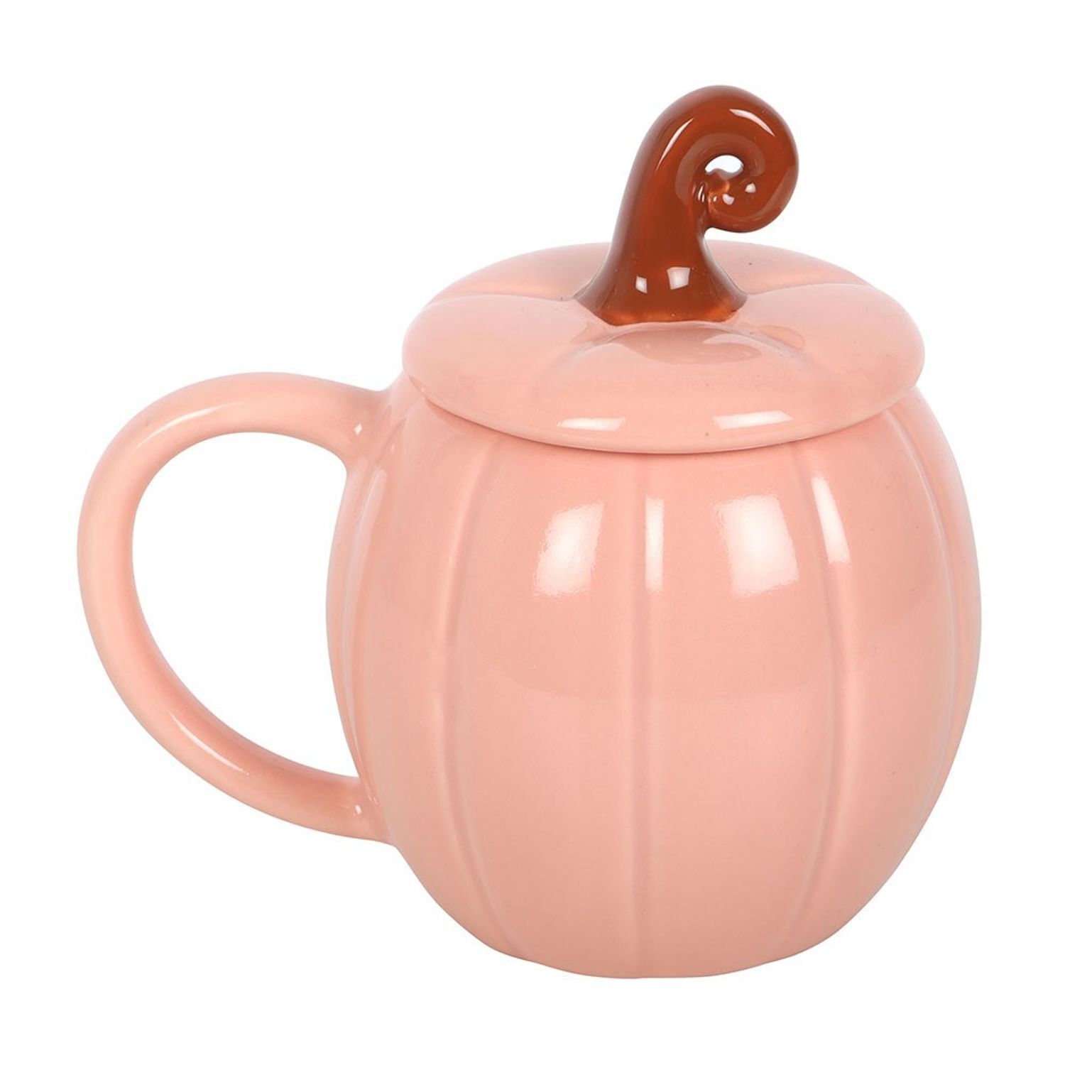 Something Different Pumpkin Lidded Mug A - Pink