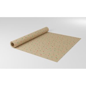 Nat Kraft Red Green Dots Paper 50cmx100m