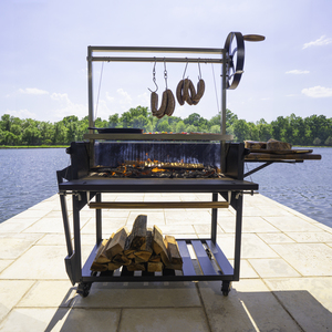 Backyard Discovery Argentine Santa Maria Heritage Wood Fire & Charcoal Steel Barbecue