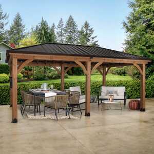 Backyard Discovery Barrington Cedar Wood Outdoor Patio Gazebo A