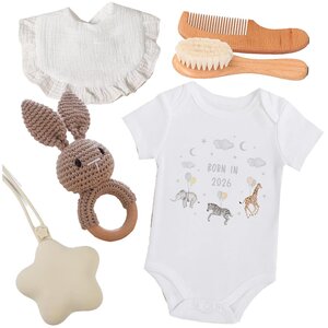 New Baby Hamper Gift Set - Newborn Gift Basket for New Parents
