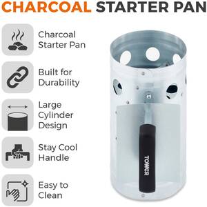 S/STEEL Charcoal Starter Pan Stainless Steel shot 21562439
