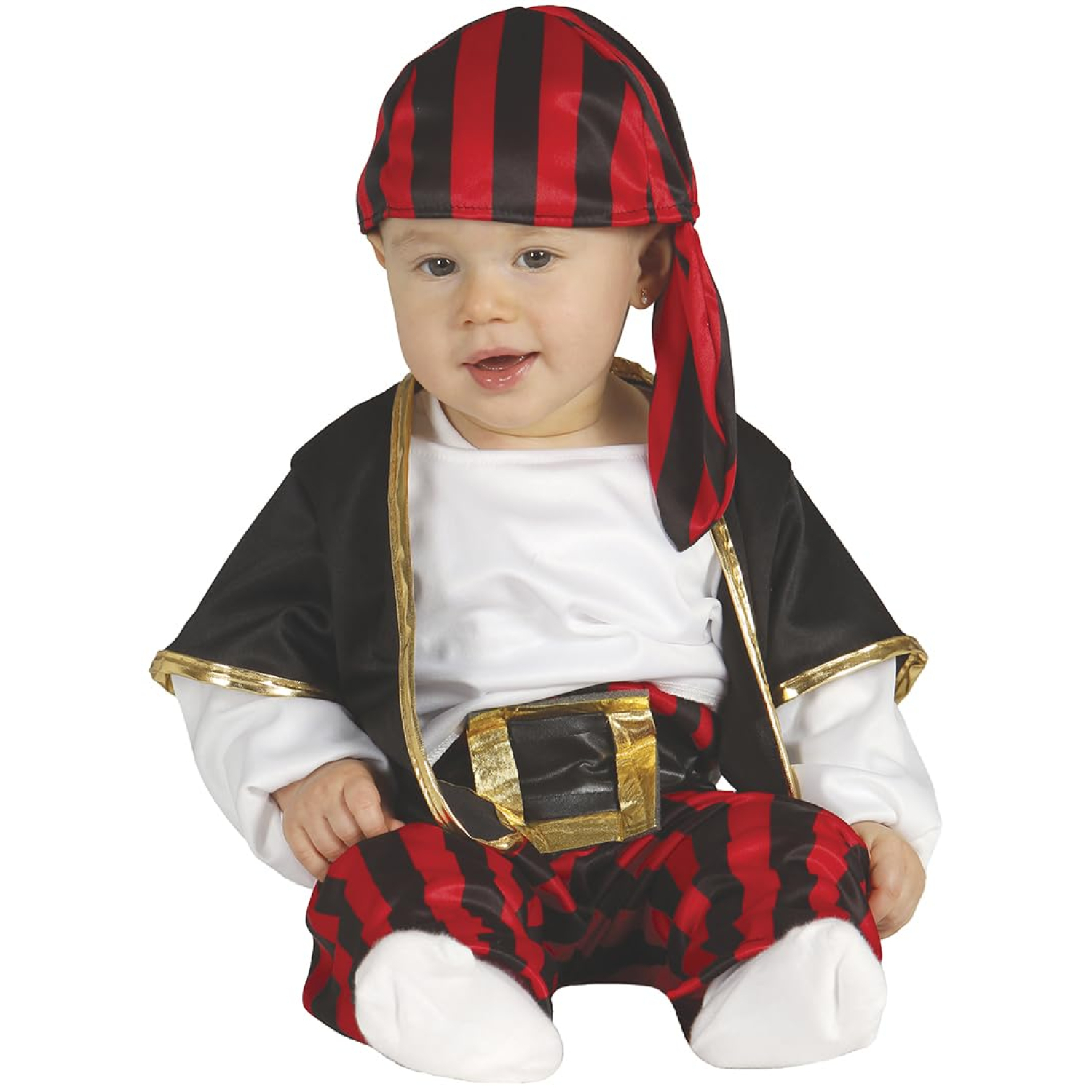 Fiestas Guirca Baby Pirate Halloween Costume, Black And Red, 12-18 Months