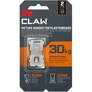 Claw 3M CLAW Plasterboard Picture Hanging Wall Hooks C