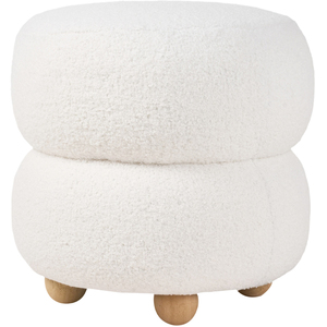 Round Teddy Fleece Footstool