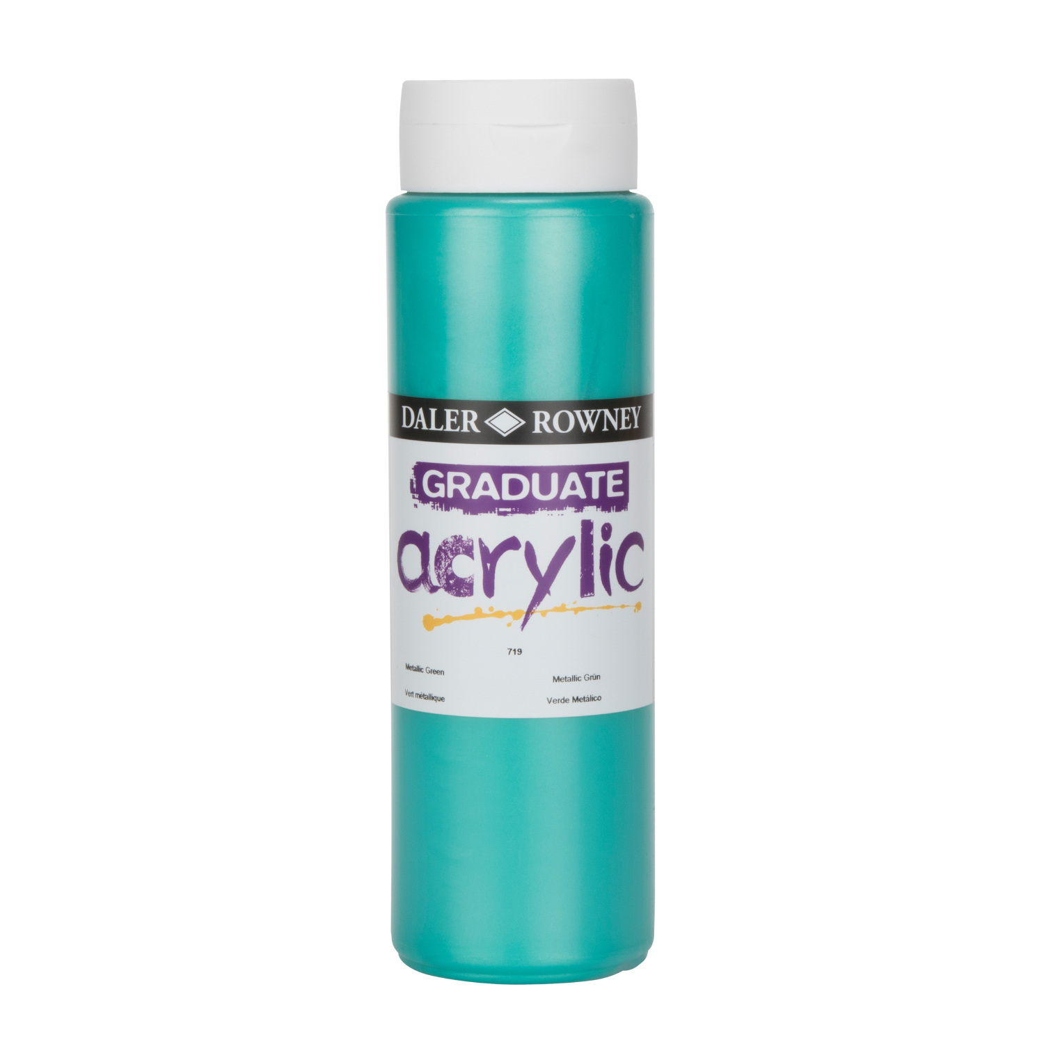 Daler-Rowney Graduate - Colore Acrilico Da 500 Ml - Giallo Cadmio - Ideale Per Principianti E Artisti