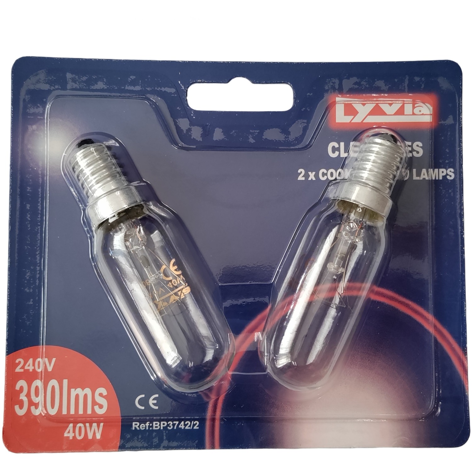 thumbnail interactive-video image 1 of 2 Pack Lyvia 40W 240V E14 Screw Cap Bulbs - Universal Replacement For Cooker Hood Lighting 1 of 12