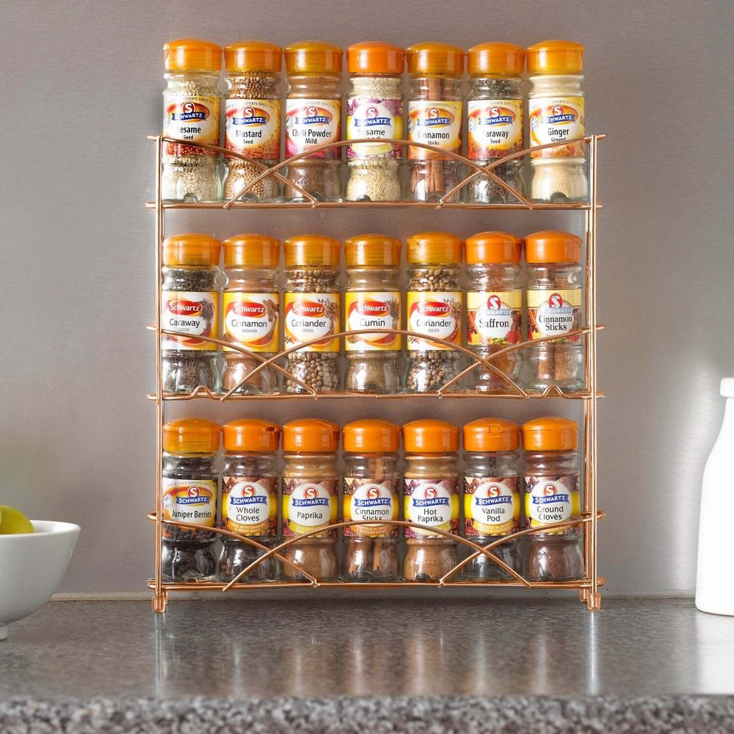 Tesco Spice Rack Neo Free Standing 3 Tier Table Top Spice Rack