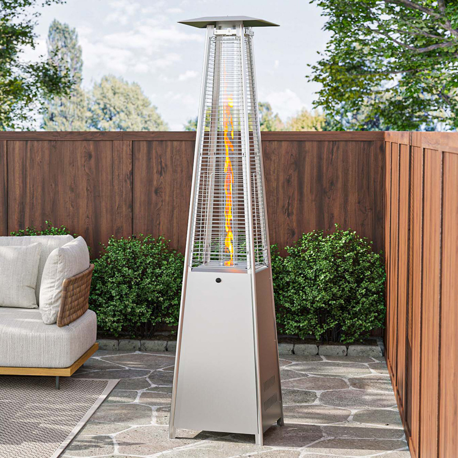 Stainless Steel Quadrangular Glass Tube Patio Heater