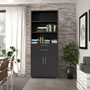 Prima 3-Shelf 2-Drawer 2-Door Bookcase