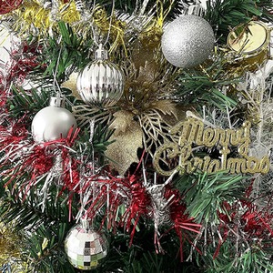 Silver 36 Pieces Glittering Christmas Balls Baubles Hanging Xmas Tree Ornament Decor shot 1833891