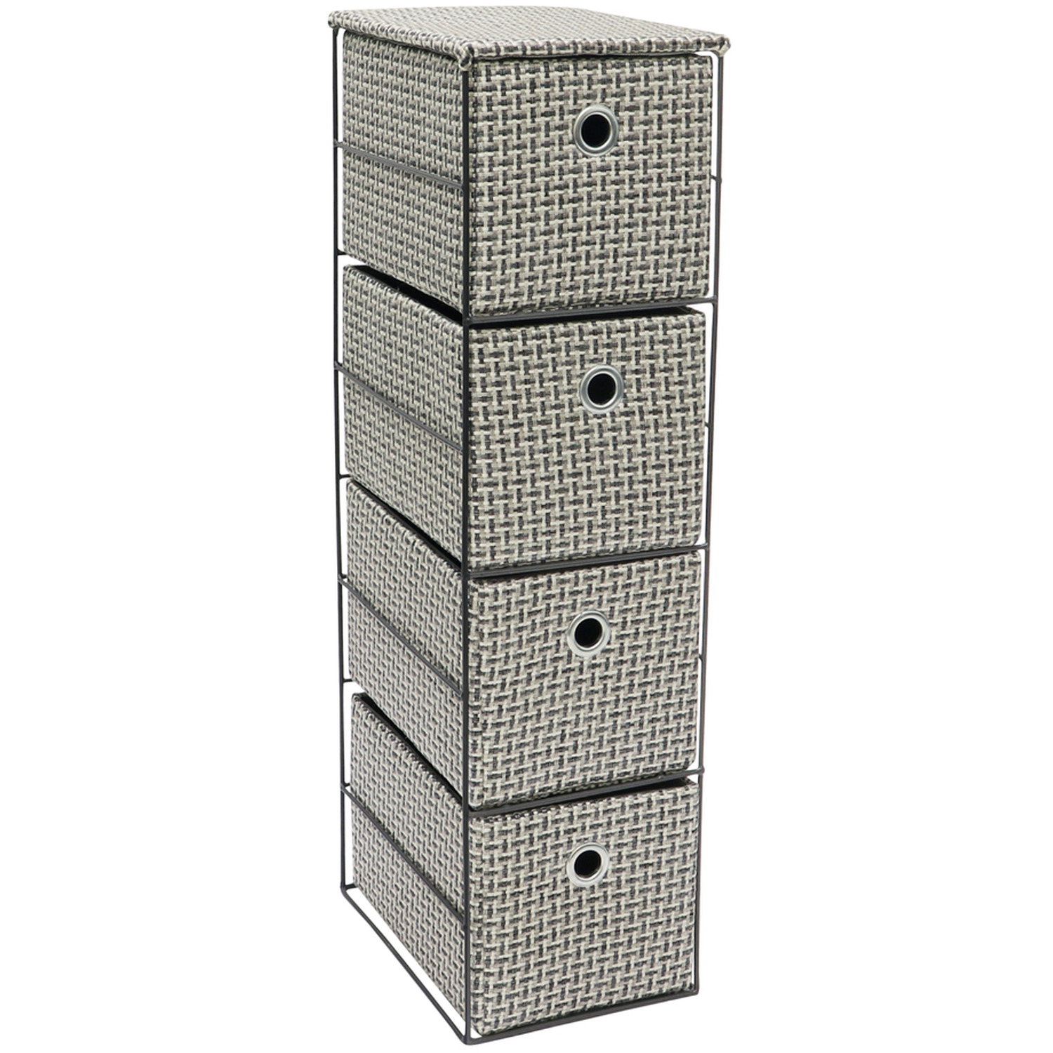 Image of JVL Silva 4 Drawer Narrow Fabric&hellip;