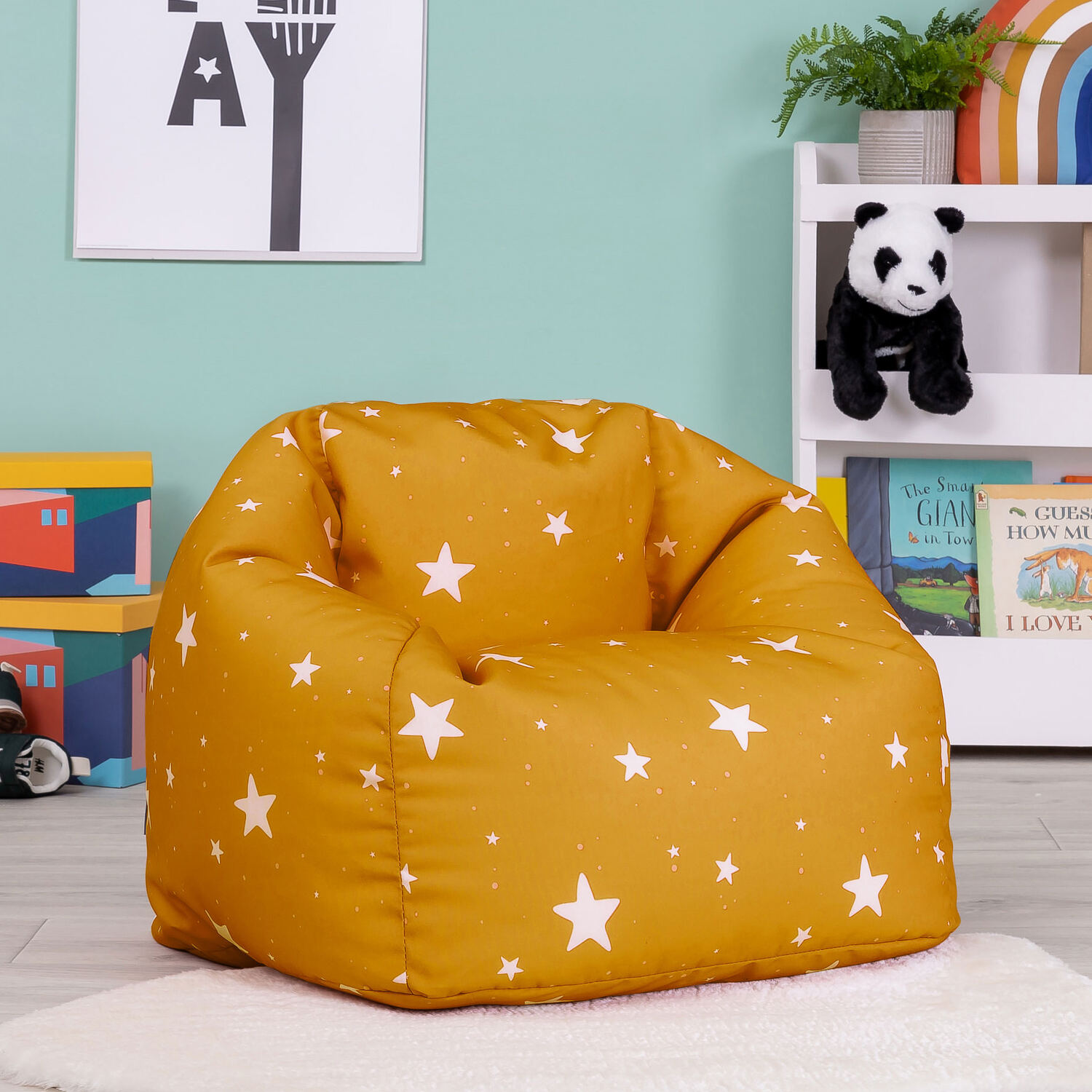 Icon Kids Starry Skies Bean Bag Chair - Yellow