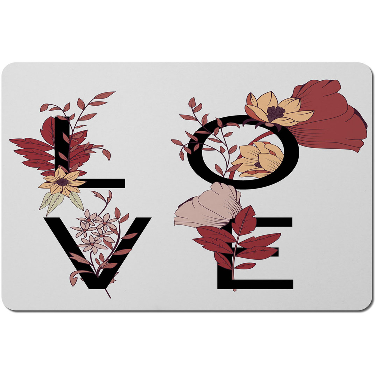 Love Typography Placemat - Red