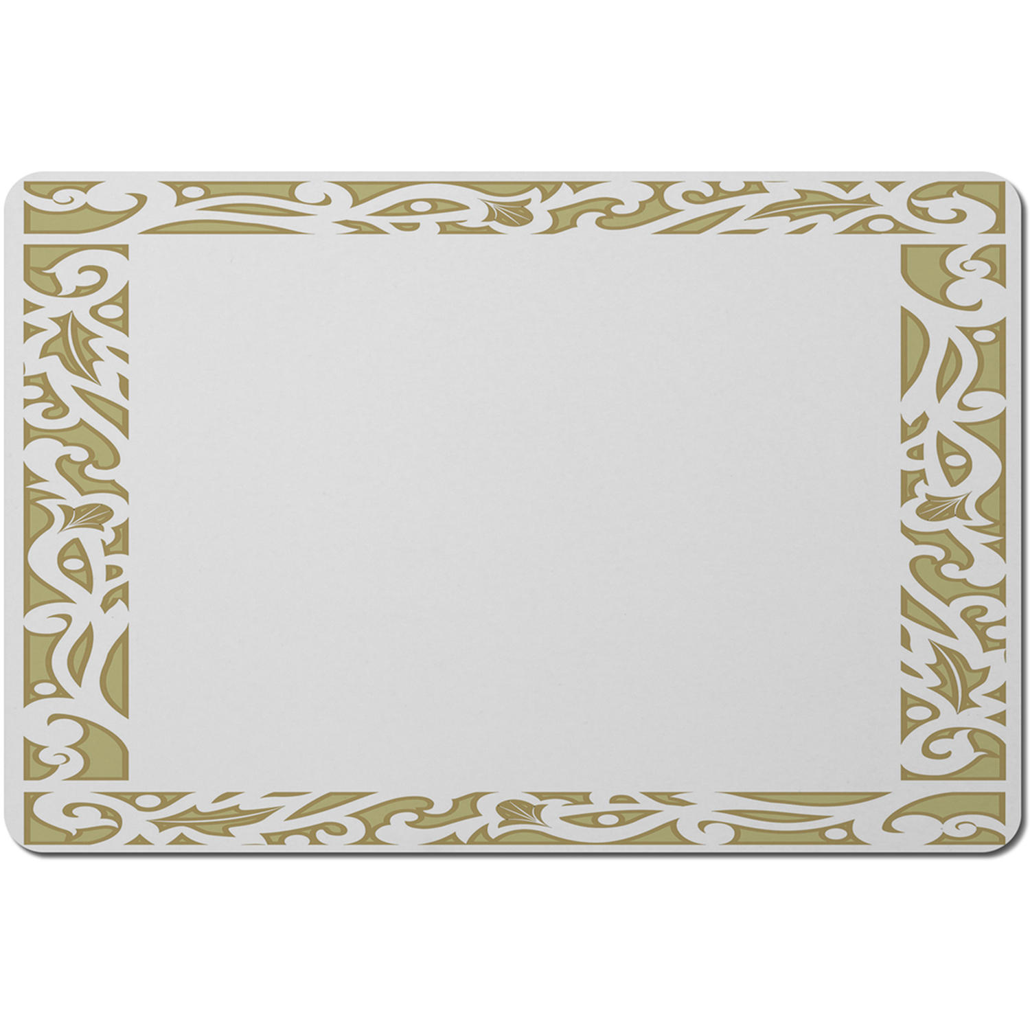 Egyptian Hieroglyphs Golden Border Placemat - Gold