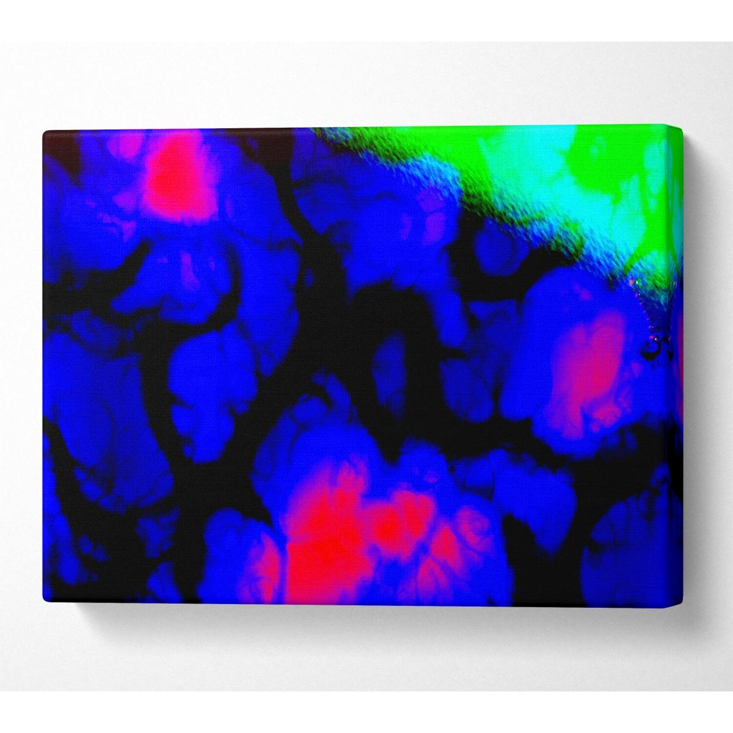 Wallart-Direct - Fluorescent Glow Canvas Print Wall Art - Yellow / 101.6cm thumbnail
