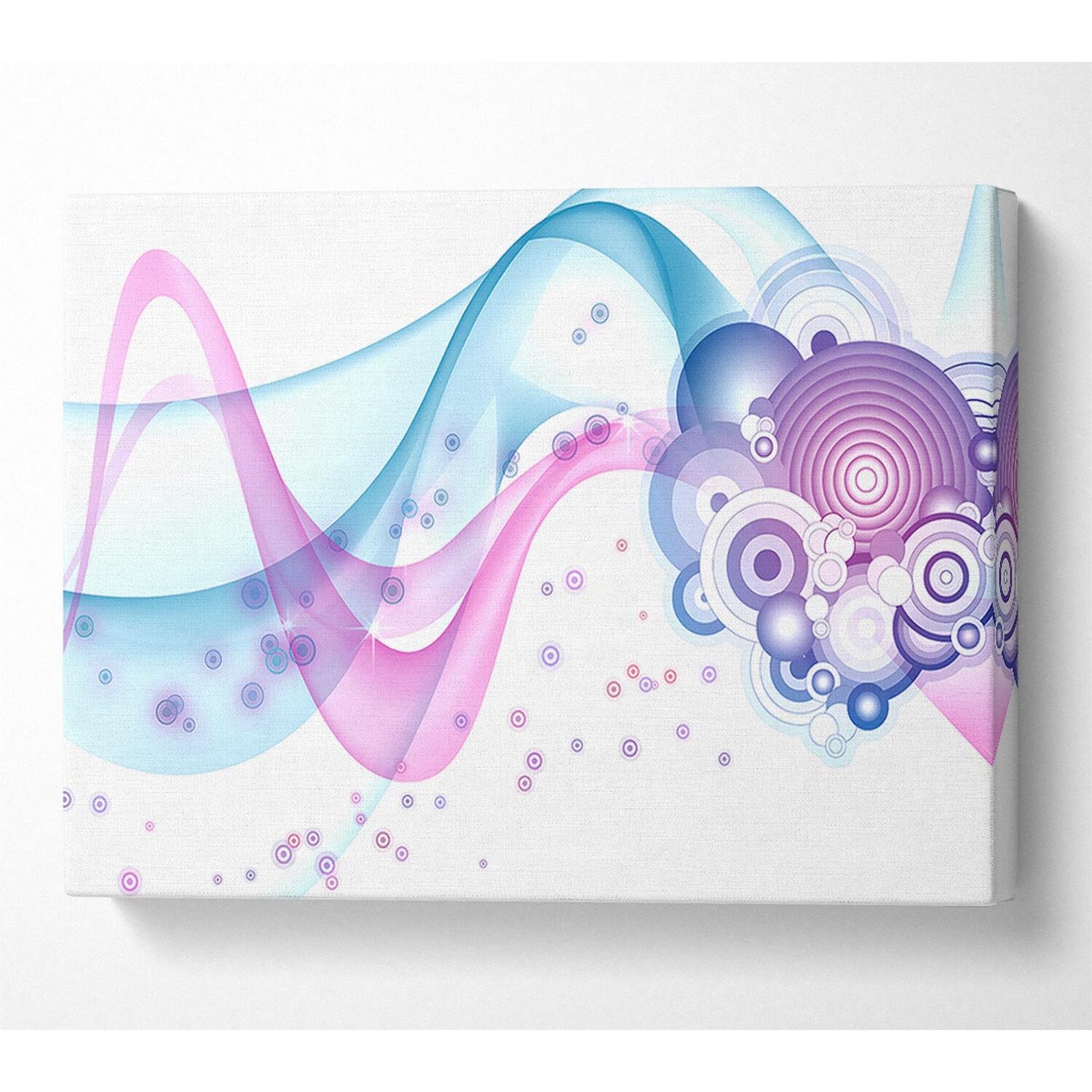Wallart-Direct - Baby Pink Blues Canvas Print Wall Art - Yellow / 101.6cm thumbnail