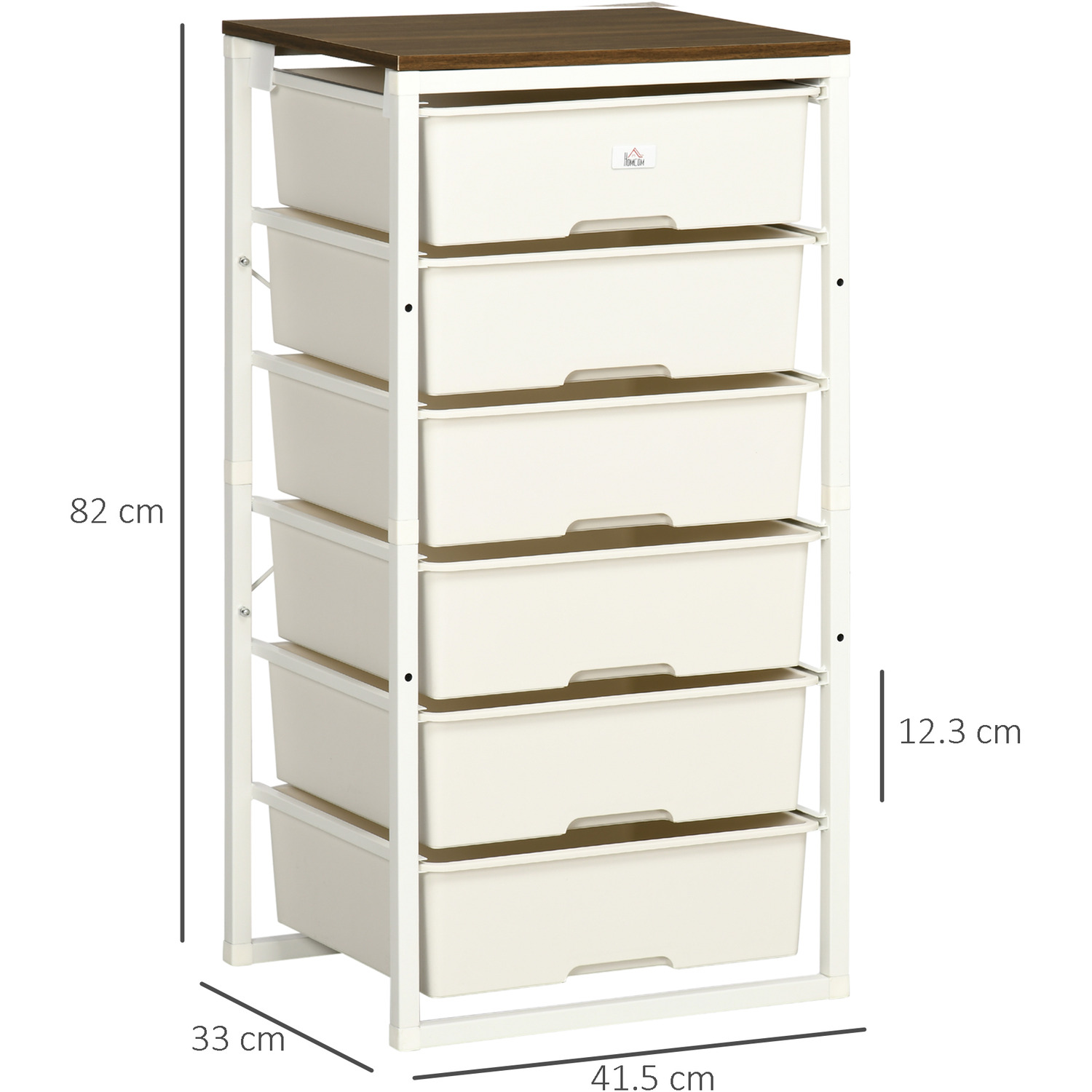 TC-HOMENY 6-Drawer White Dresser – Modern Chest Of Drawers For Bedroom, Living Room