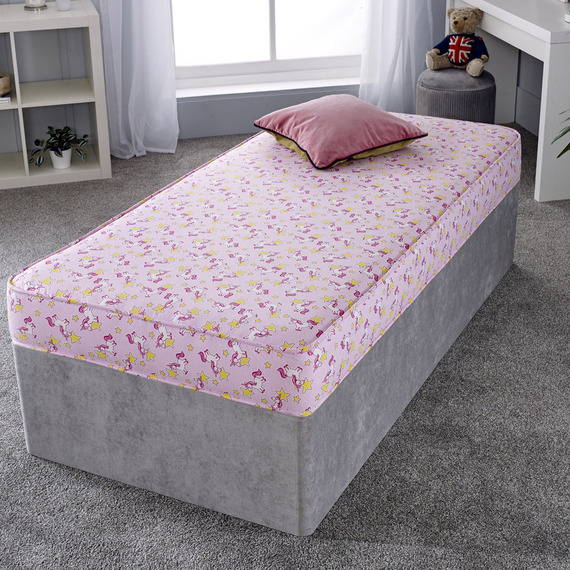 Pink Unicorn Lux Budget Kids Foam Free Mattress