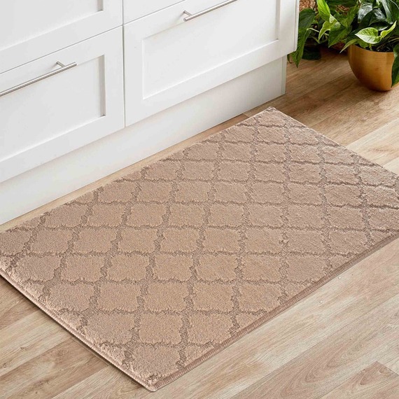 Ivy Washable Trellis Design Anti Slip Doormats - Runners