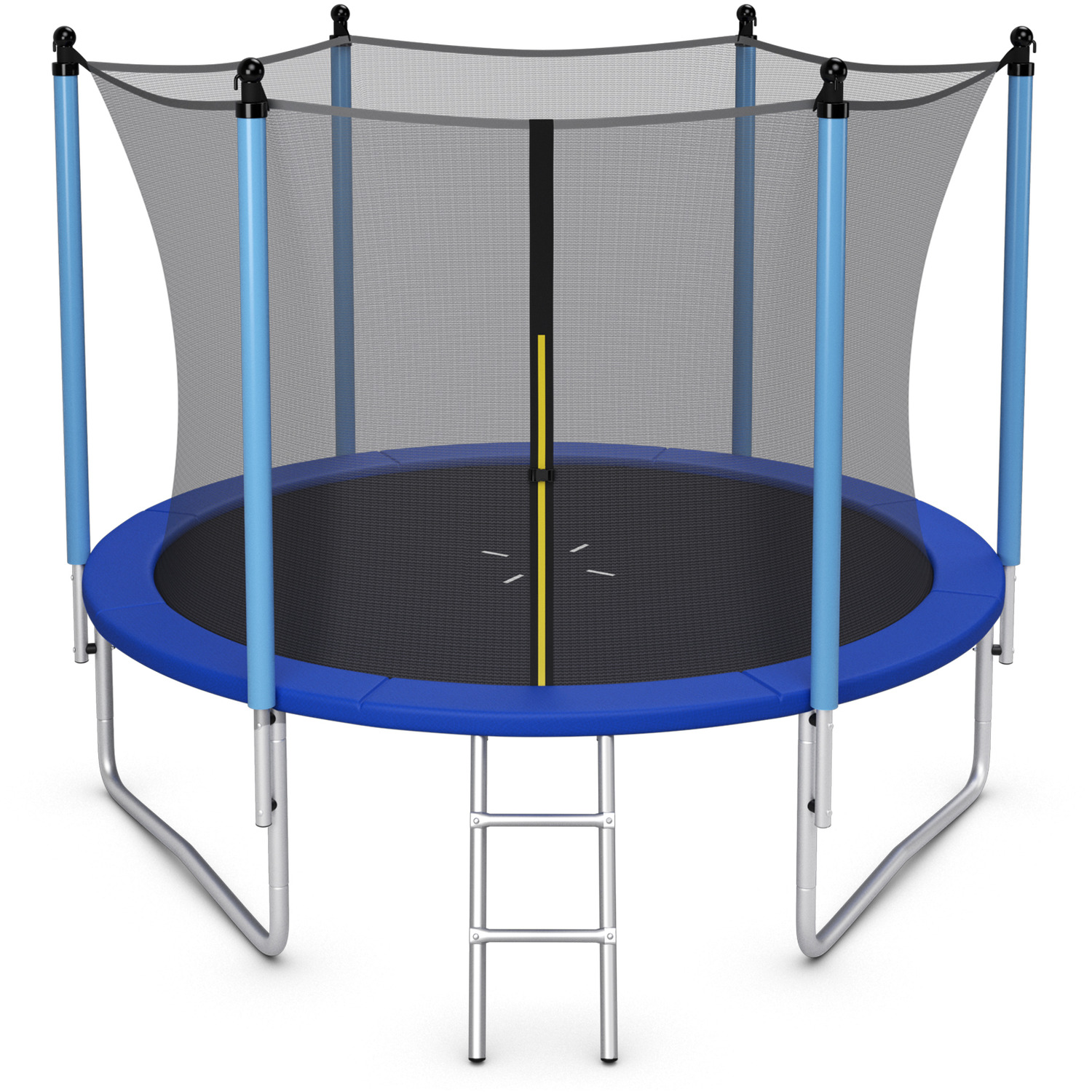 Image of Costway 8 FT Outdoor Trampoline-Blue - Blue