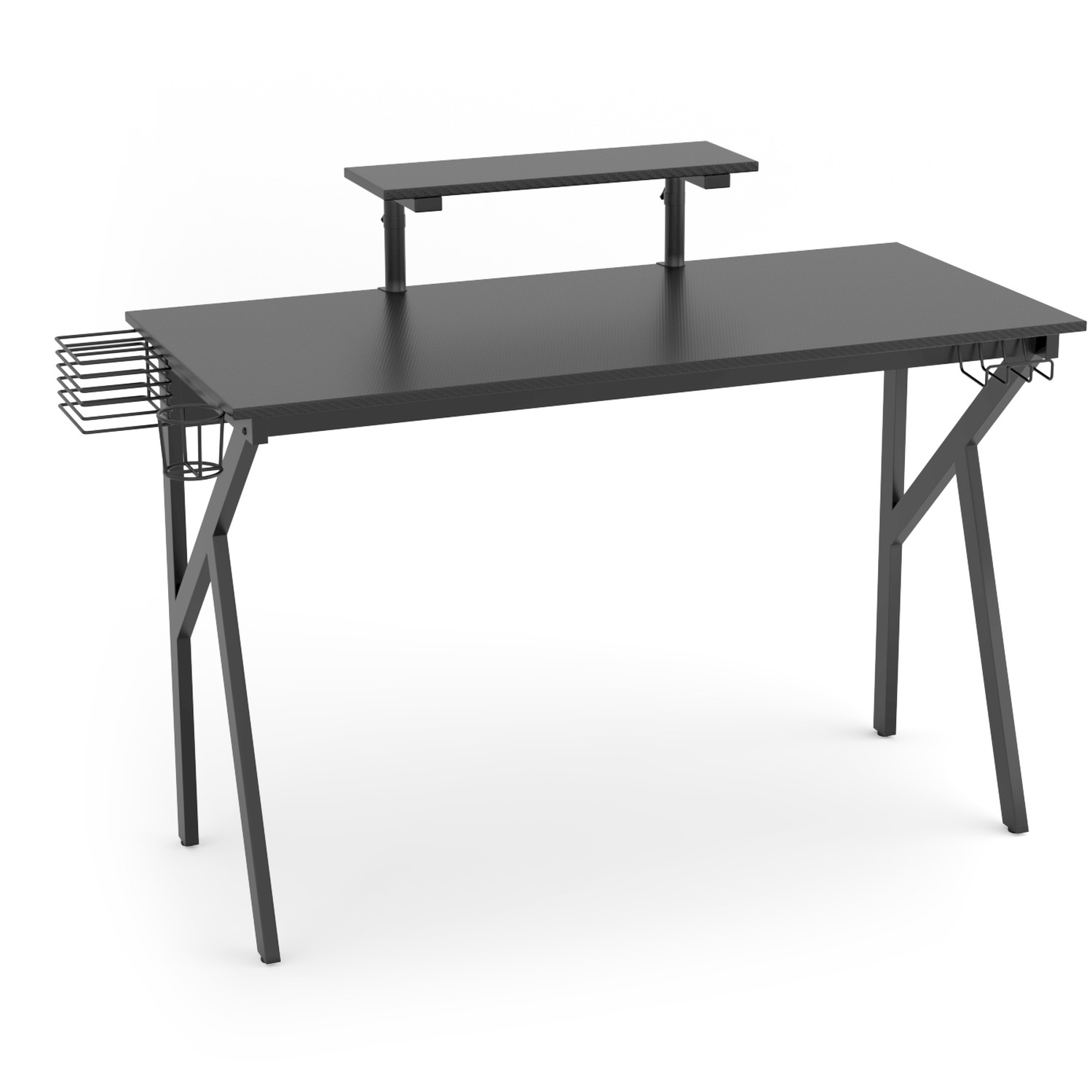 COSTWAY - K-Shaped E-Sports Gaming Desk - Black thumbnail