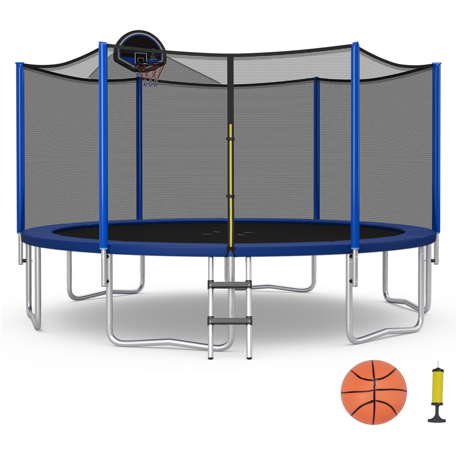 Image of Costway 14FT Outdoor Recreational Trampoline-Black - Black