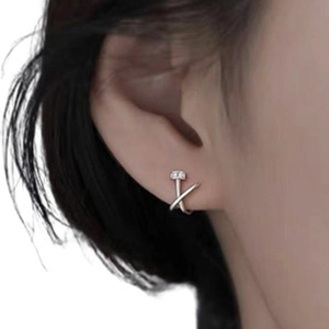 Sparkle Twist Knot Stud Earrings