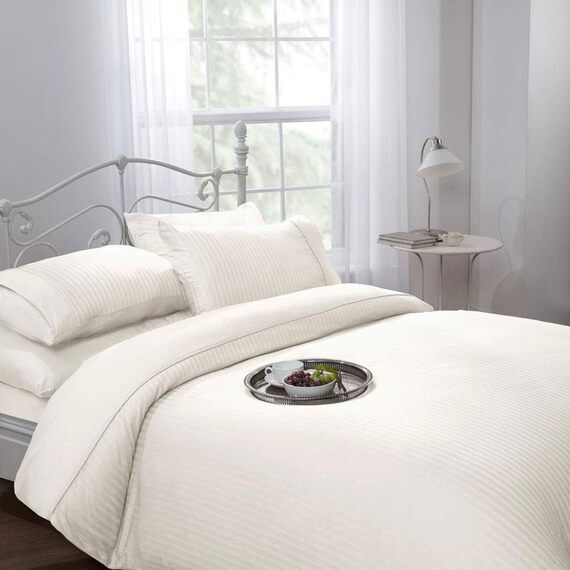 Ritz Hotel Quality 300 Thread Count Duvet Cover Sets Cream Double