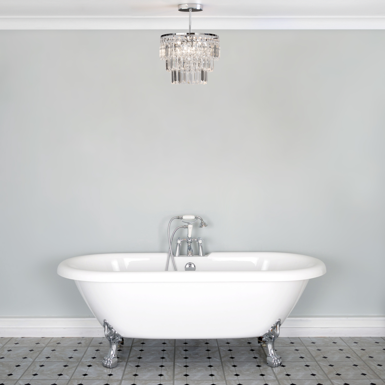 Vasca Bathroom Semi Flush - Chrome