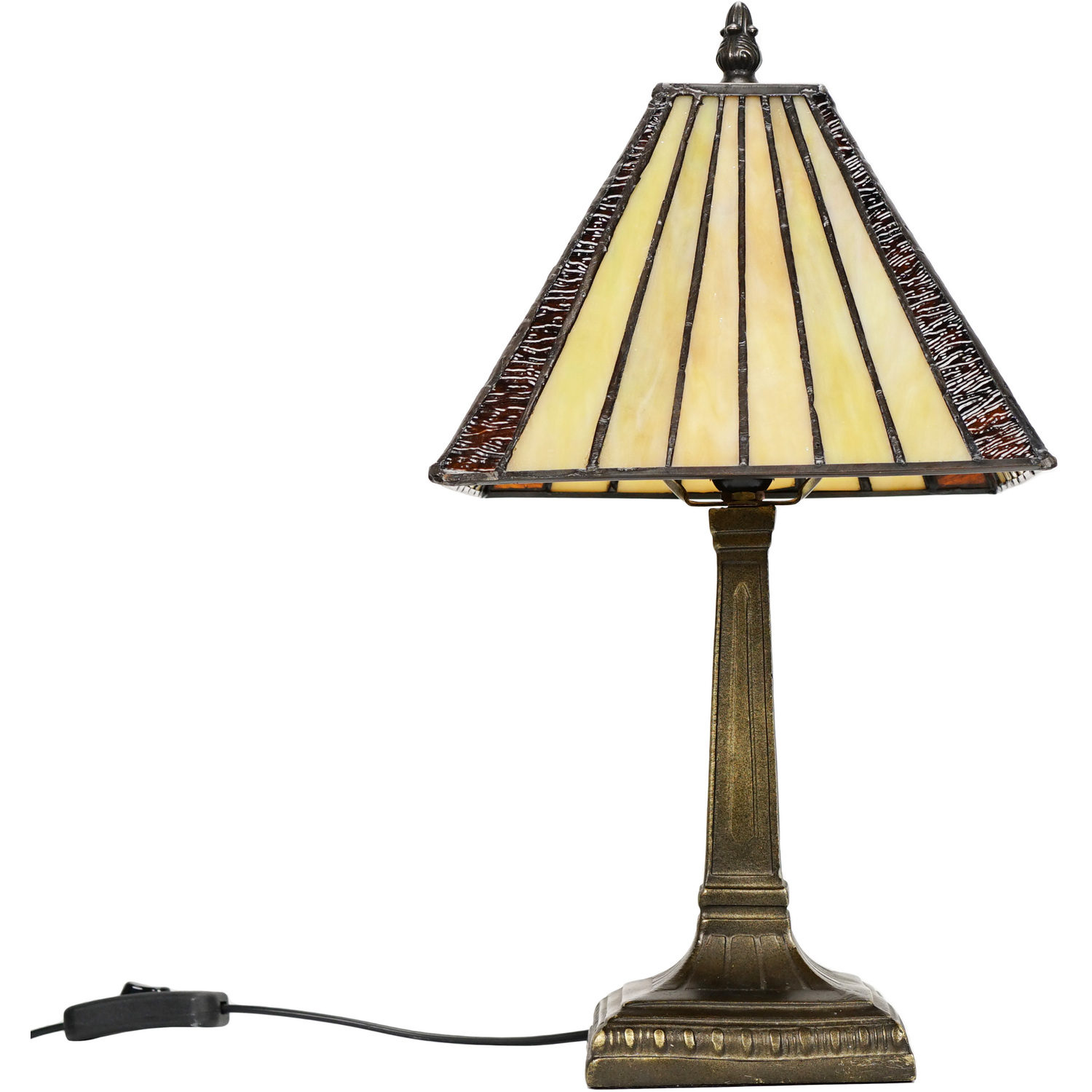 Tiffany Antique Brass Table Lamp - Bronze