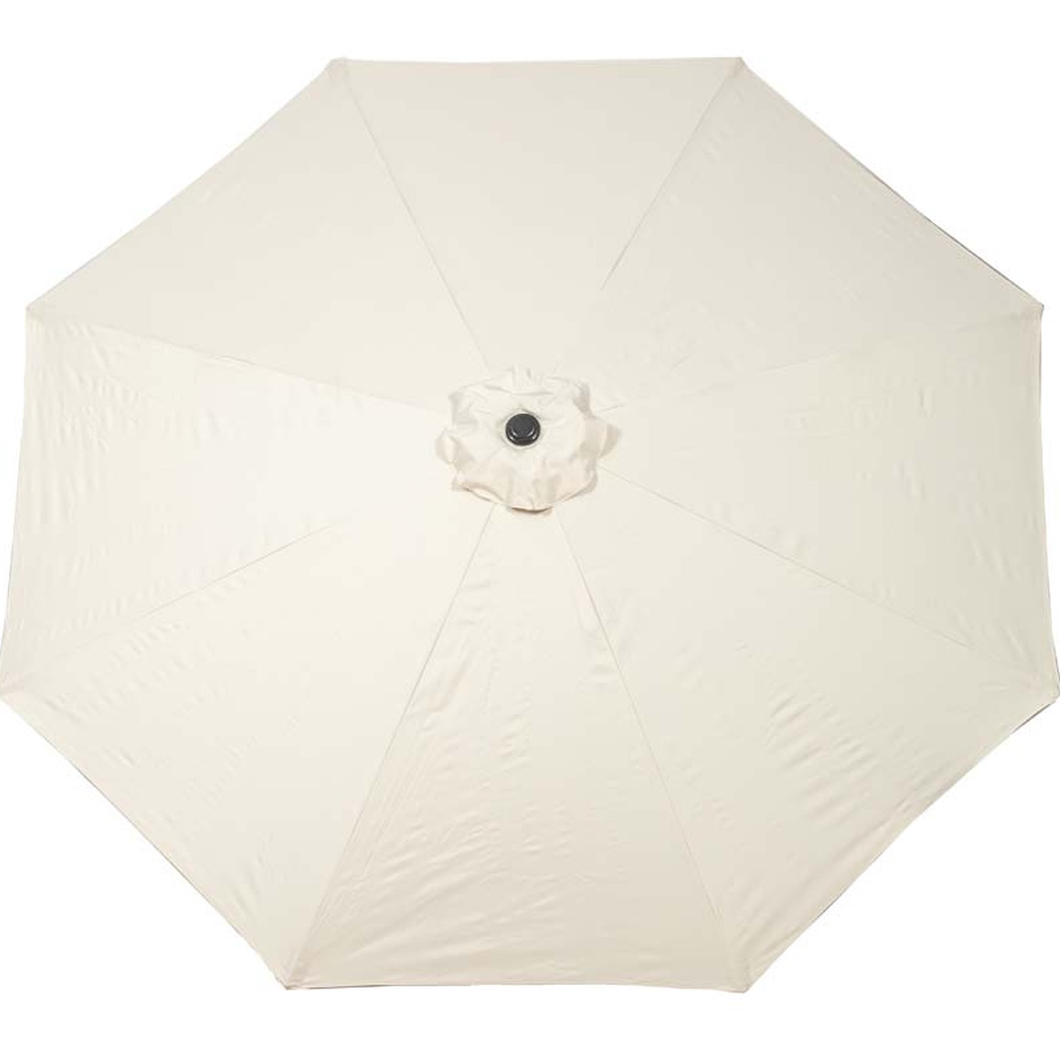 Crank And Tilt Parasol Brushed Aluminium Pole - Ivory 300cm