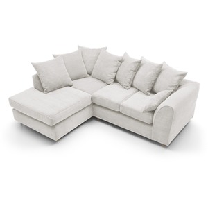 White Jumbo Cord Corner Sofa in White Left shot 4979978