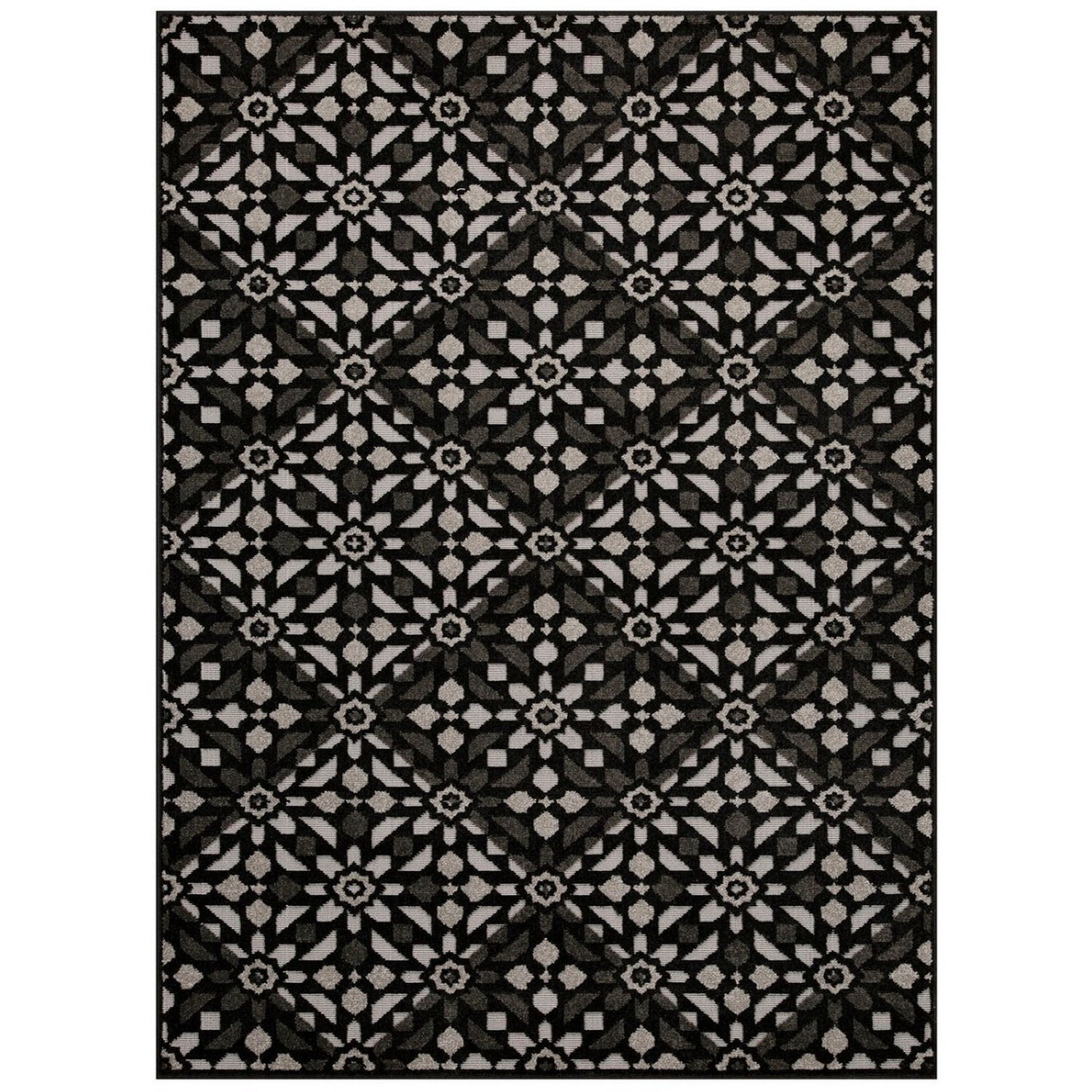 Mega Flooring - Geometric Modern Rug - Charcoal thumbnail